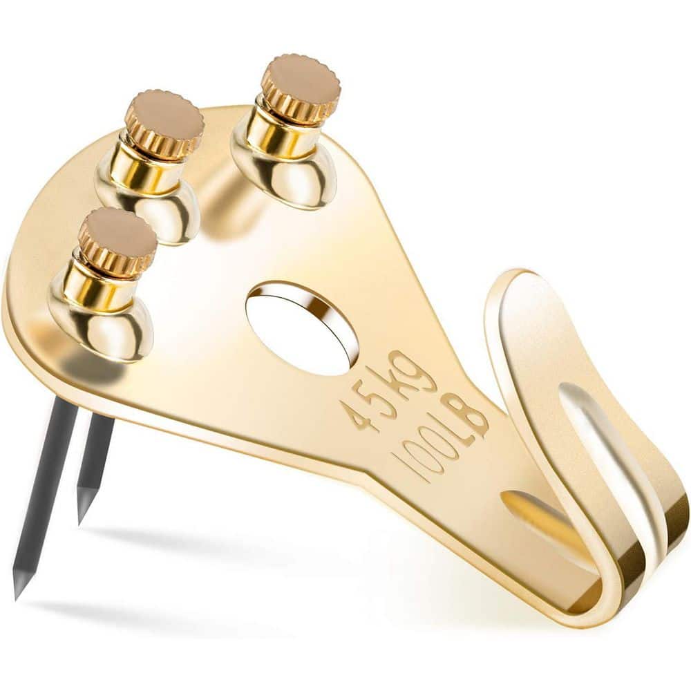 Heavy Duty Picture Hangers with Nails Support 100 lbs. Minimal Wall Damage 