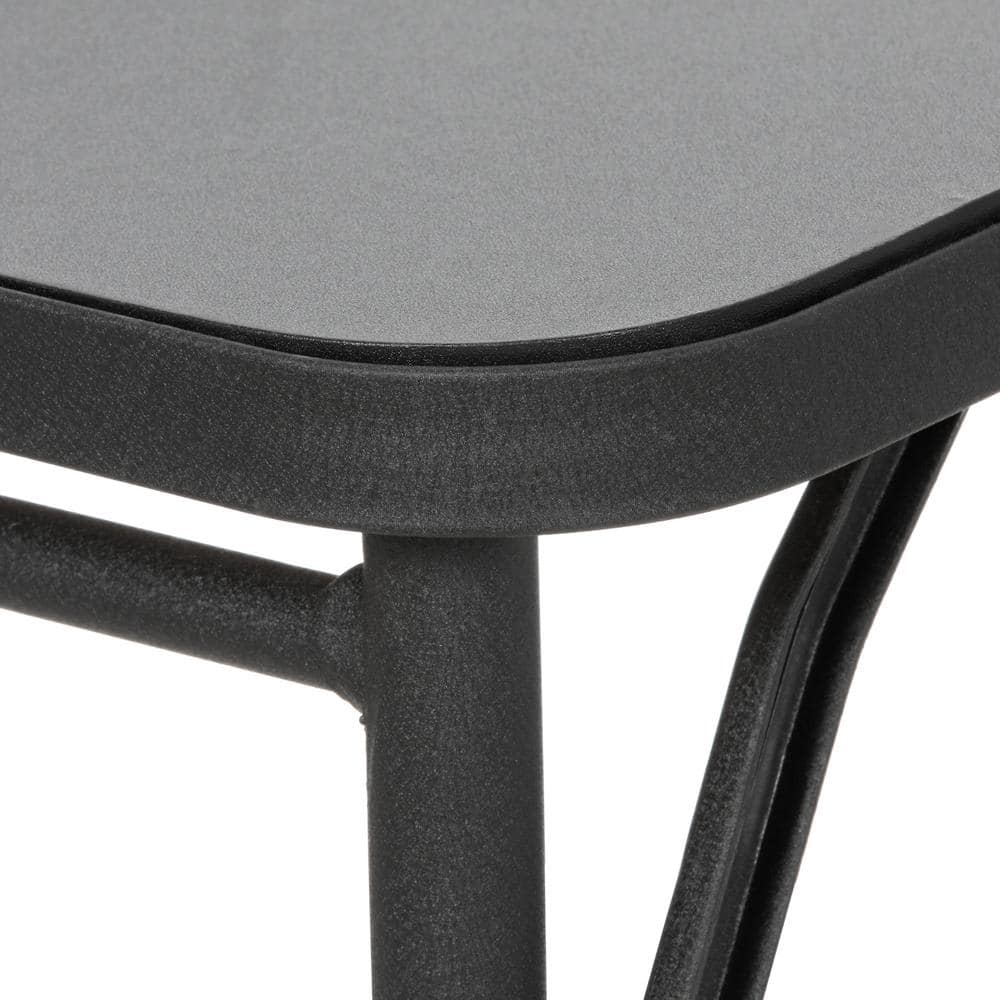 Adjustable Height Black PVC Multipurpose Folding Table 20" x 48"