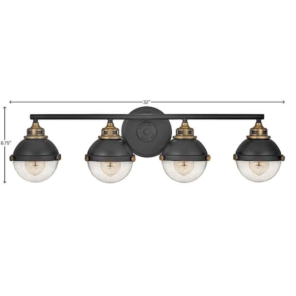 HINKLEY - Fletcher 32.0 in. 4-Light Black Vanity Light