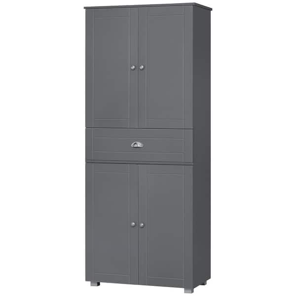 HOMCOM 71-in. Freestanding 1-drawer 4-door Kitchen Pantry w/ 2