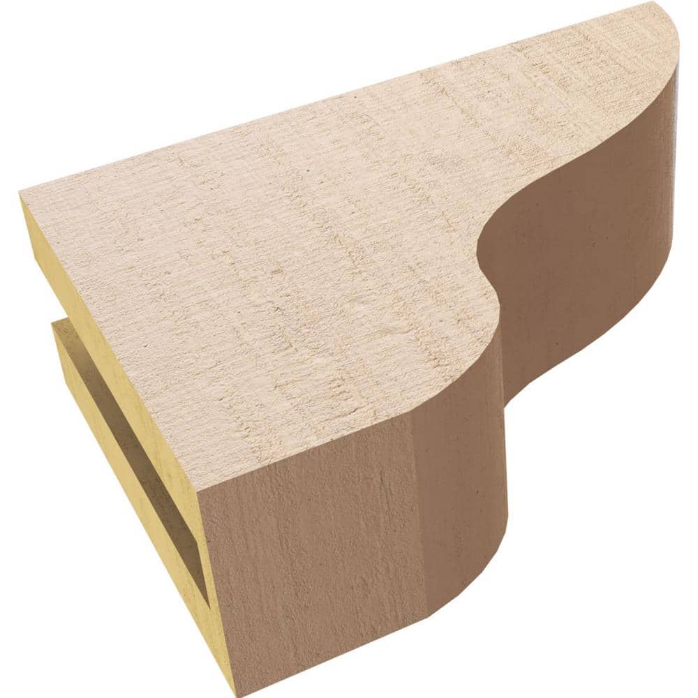 Primed Tan 9" Faux Cedar Woodgrain Corbel