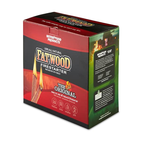 Better Wood Products Fatwood 10 Lbs Natural Wood Firestarter Bwp 19910 The Home Depot