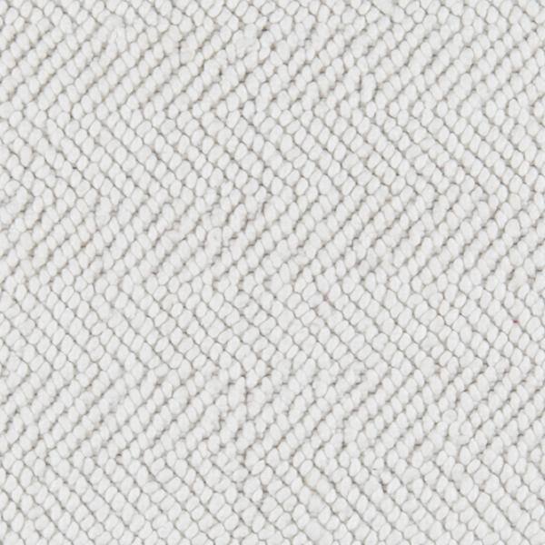 Ivory Herringbone 5' x 8' Handmade Wool and Synthetic Area Rug