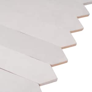 Festa White 1.7 in. x 9.6 in. Matte Ceramic Picket Wall and Floor Tile (2.37 sq. ft./case) (23-pack)