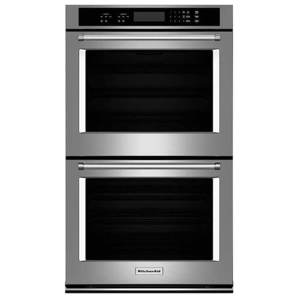 KitchenAid 27 in. Double Electric Wall Oven Self-Cleaning in Stainless Steel