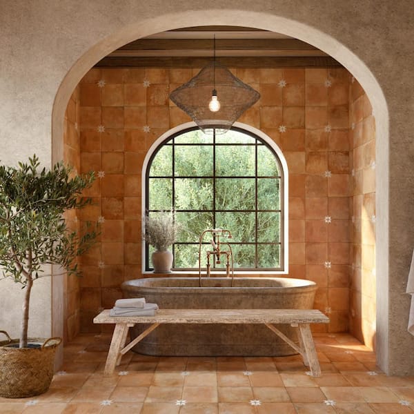 Kings Nonna with White Star 18 in. x 18 in. Porcelain Floor and Wall Tile (11.25 sq. ft. /Case)