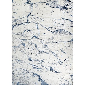 Marblehead Carrara Blue-Eggshell 4 ft. x 6 ft. Area Rug