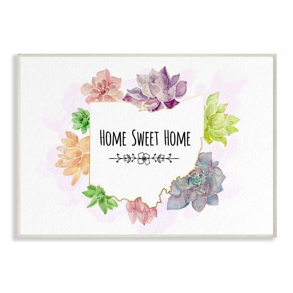 Home Sweet Home Watercolor Map of the United States USA Art Print Poster 18x12 i