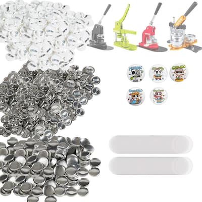 1 in. (25 mm) Button Badge Parts Supplies for Button Maker Machine 500 Sets