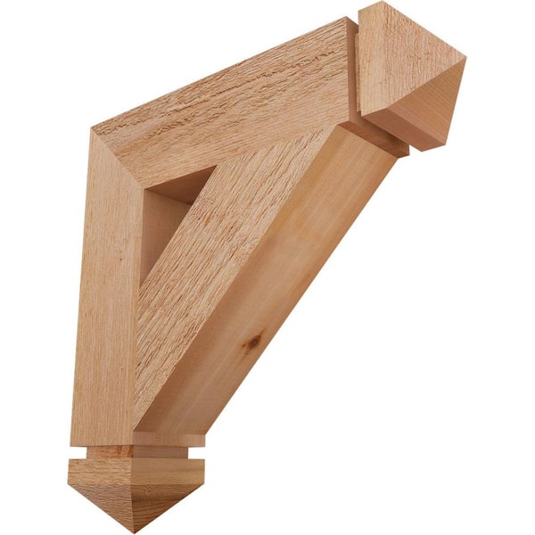 Ekena Millwork 4 in. x 18 in. x 18 in. Western Red Cedar Traditional Arts and Crafts Rough Sawn