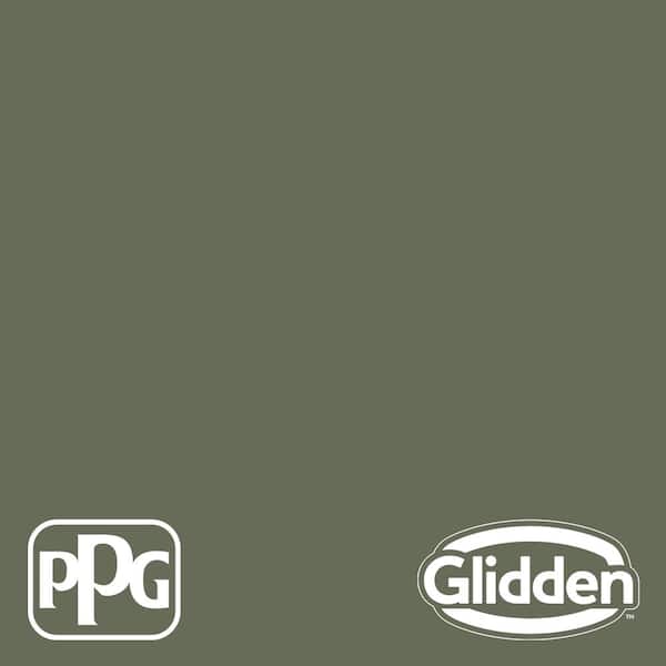 Glidden Premium 8 oz. PPG1126-7 All About Olive Flat Interior Paint Sample