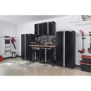 8-Piece Ready-to-Assemble Steel Garage Storage System in Black (145 in. W x 98 in. H x 24 in. D)