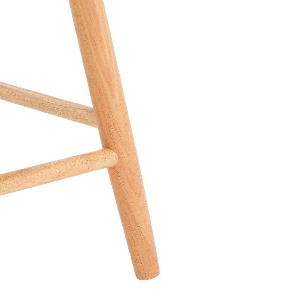 Natural Wood Windsor Spindle Back Counter Stool