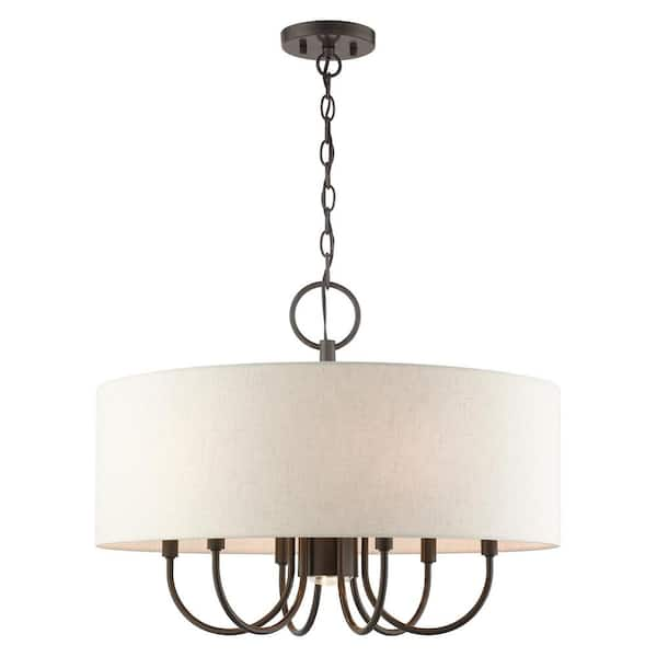 Blossom 7 Light English Bronze Pendant Chandelier