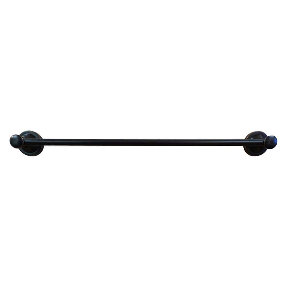 London 24 in. Wall Mounted Single Towel Bar Bath Hardware Accessory in Oil 