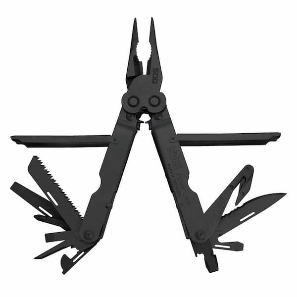 SOG Power Lock Stainless Steel Folding Volt Cutter 18-Tool Multi Tool Pliers, Black
