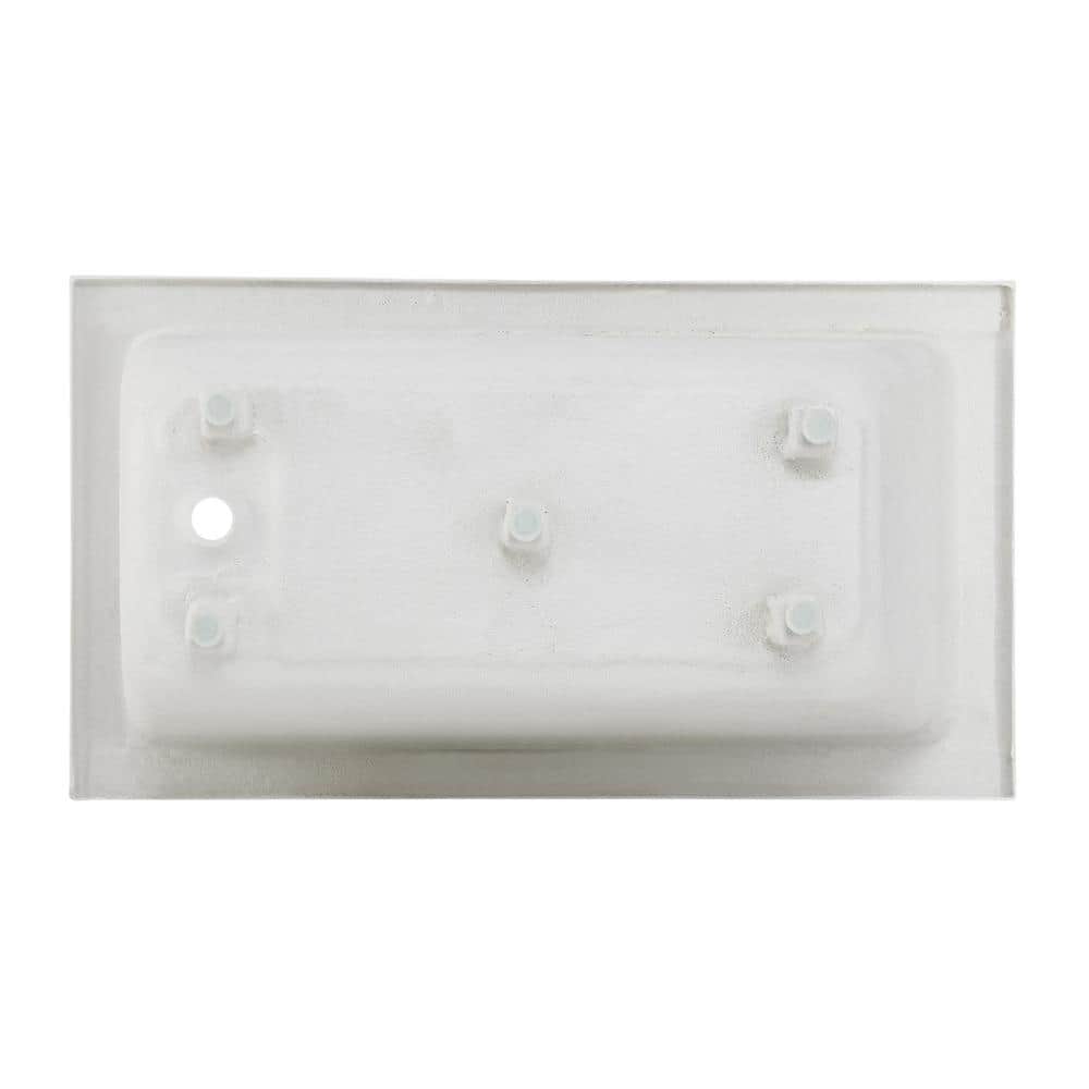 White Acrylic 30" Drop-In Bathtub with Glossy Finish