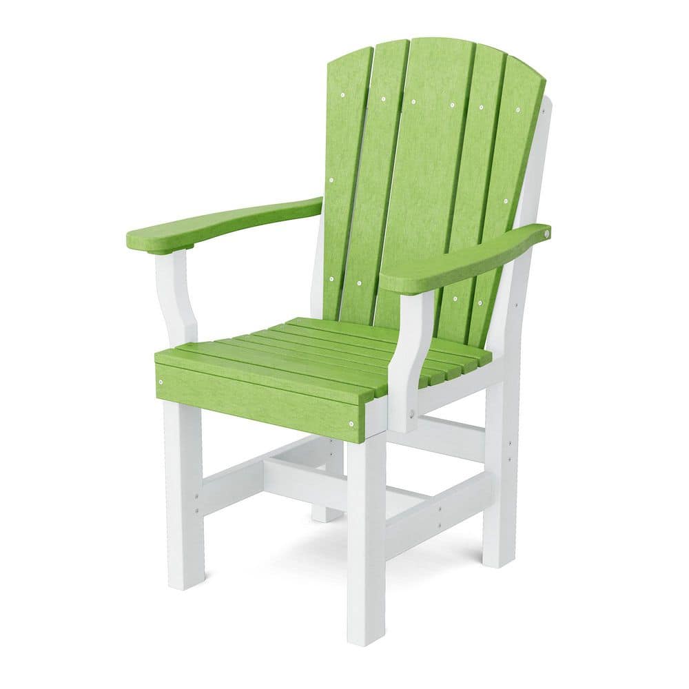Heritage Lime Green and White HDPE Plastic Outdoor Dining Arm Chair price history on PriceWatchPro
