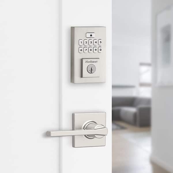SmartCode 260 Contemporary Satin Nickel Keypad Electronic Deadbolt Featuring SmartKey Security With Casey Passage Handle