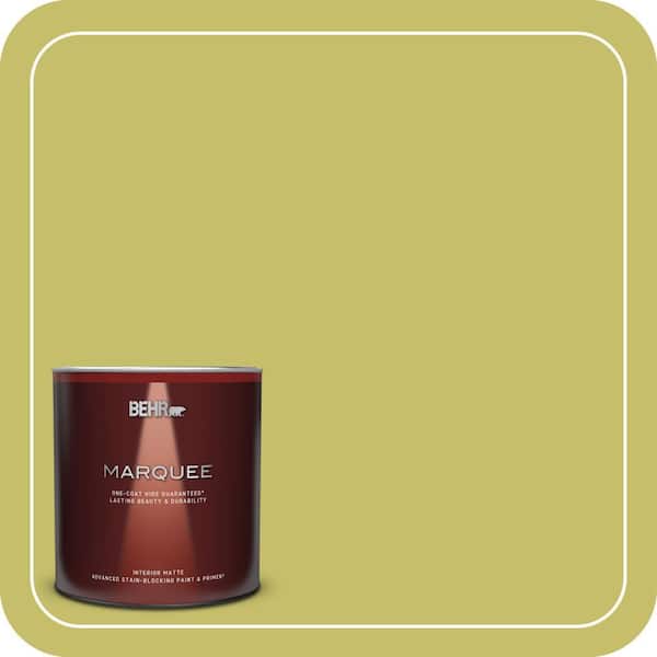 BEHR MARQUEE 1 qt. #P350-5 Go Go Lime Matte Interior Paint & Primer