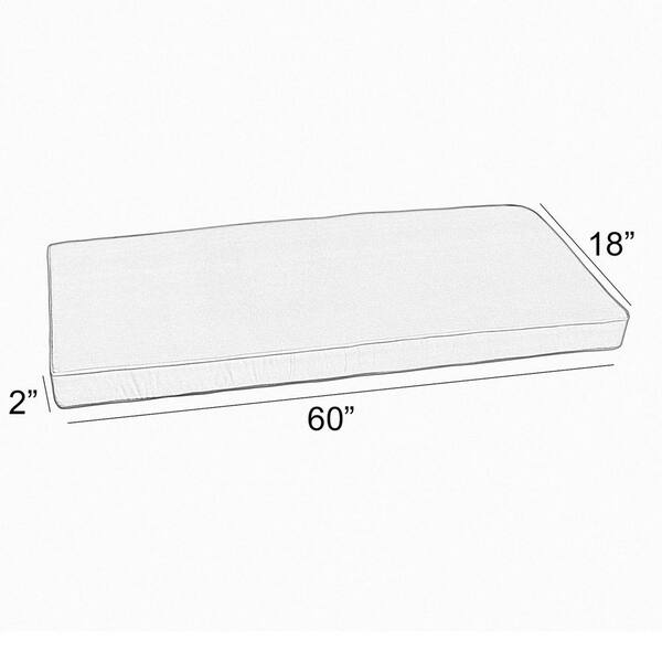 Blazing Needles 60-inch Solid Indoor Bench Cushion - Bed Bath & Beyond -  8584380