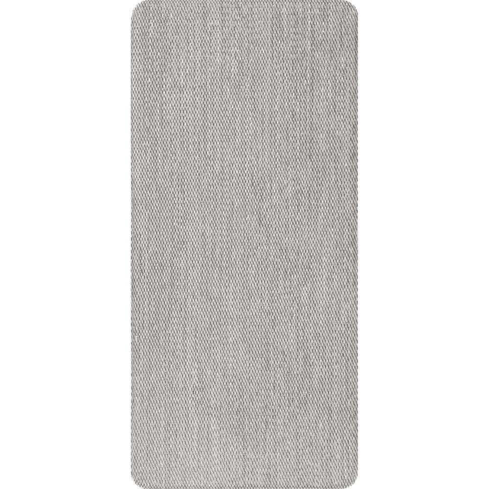 Light Grey Braided Synthetic Anti-Fatigue Comfort Mat, 18" x 30"