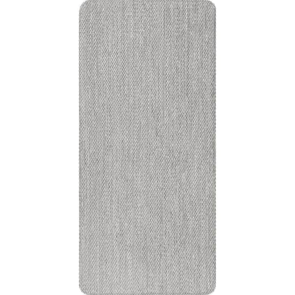 nuLOOM Casual Braided Anti Fatigue Kitchen or Laundry Room Light Grey 20 in. x 42 in. Indoor Comfort Mat