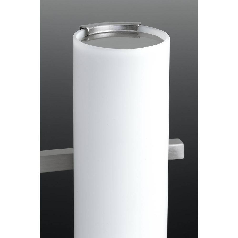 Polished Chrome LED Bath Vanity Light with Etched Glass Shade