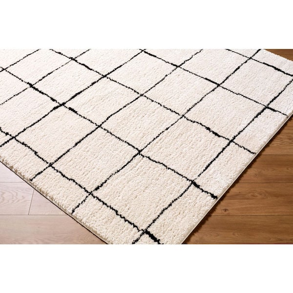 ELLE Decor Rivoli EDRV-2300 2 ft. x 2 ft. Cream/Black Machine Woven Rug