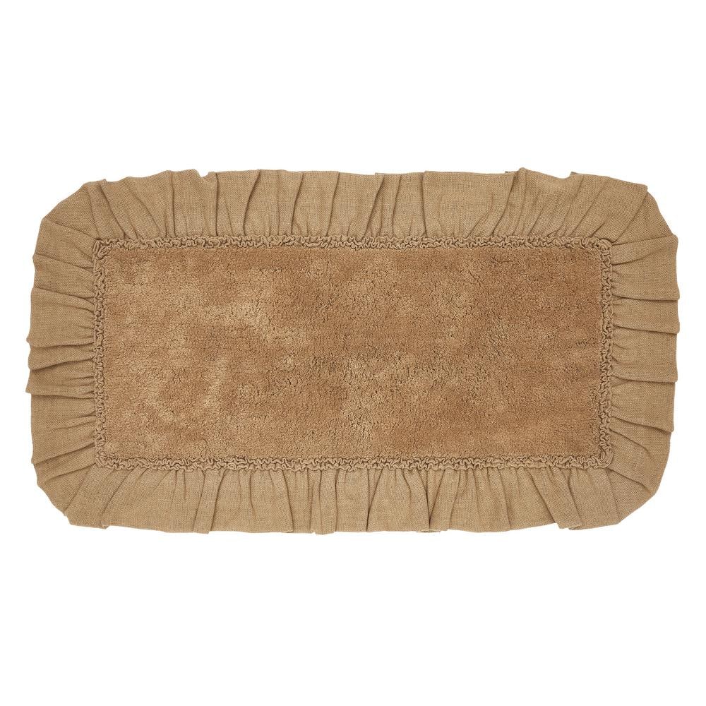 VHC BRANDS Burlap 27 in. x 48 in. Natural Tan Bathmat 80275 - The Home ...
