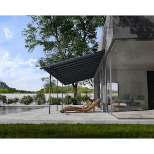 CANOPIA by PALRAM Feria 13 ft. x 20 ft. Gray/Clear Lean to Carport 707163 -  The Home Depot