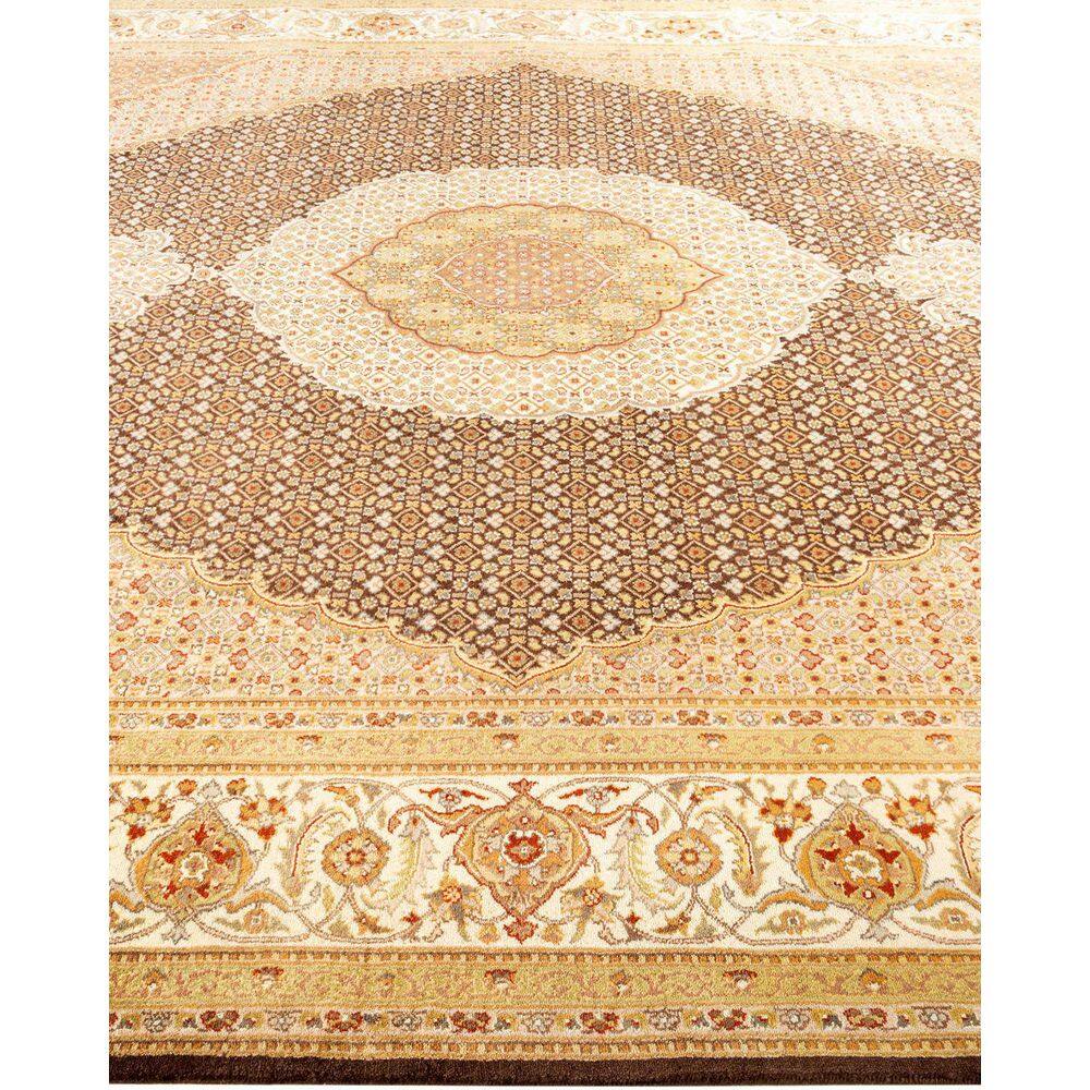 Handmade Brown Wool Traditional Oriental Area Rug 8' x 10'