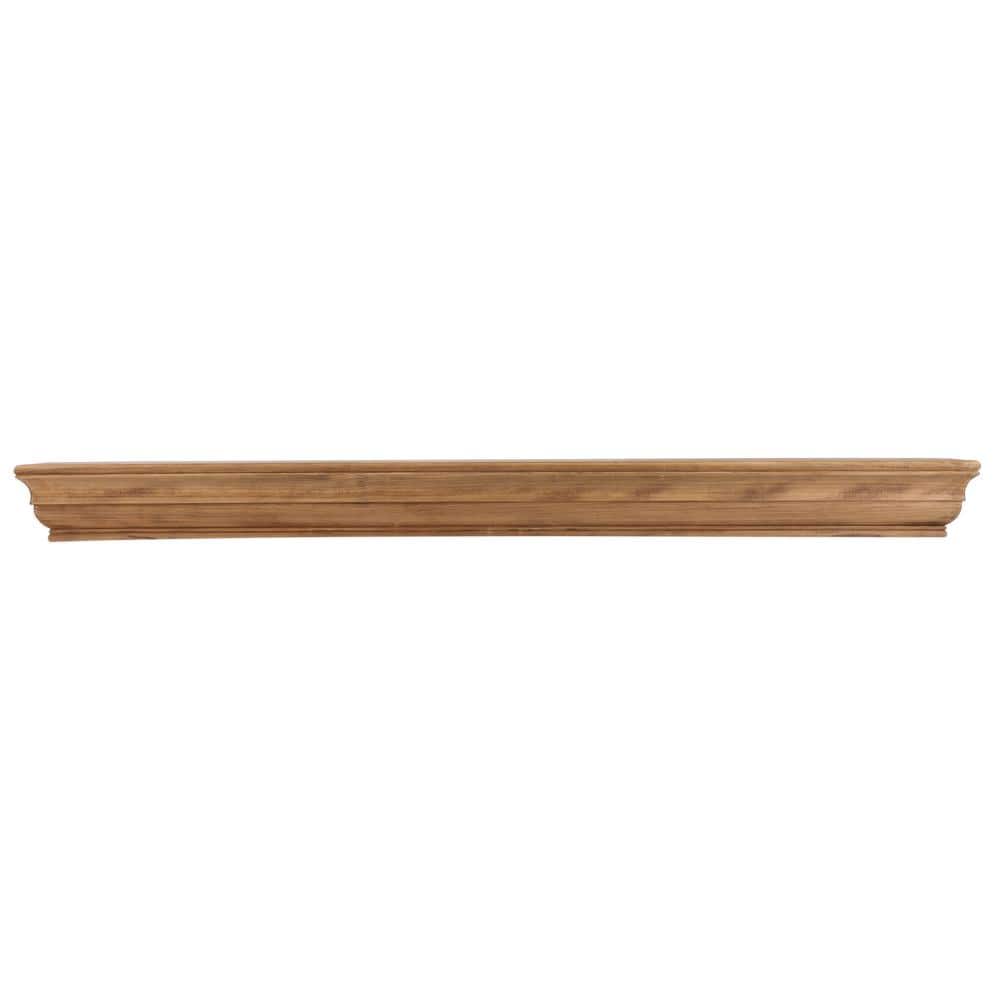48 in. Aged Oak Shaker Mantel Shelf