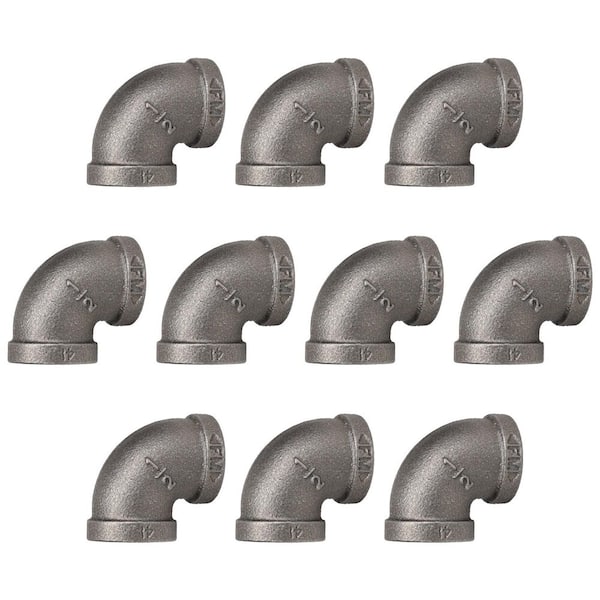 STZ 1/2 in. FIP Black Iron 90 Degree Elbow (10-Pack)