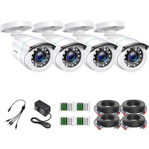 Wired 1080p Outdoor Bullet Security Camera Only Compatible with TVI Analog DVR (4-Cameras)