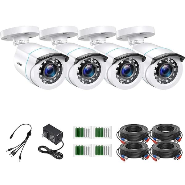 ZOSI Wired 1080p Outdoor Bullet Security Camera Only Compatible with TVI Analog DVR (4-Cameras)