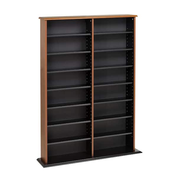 Prepac Cherry and Black Double Width Wall Storage
