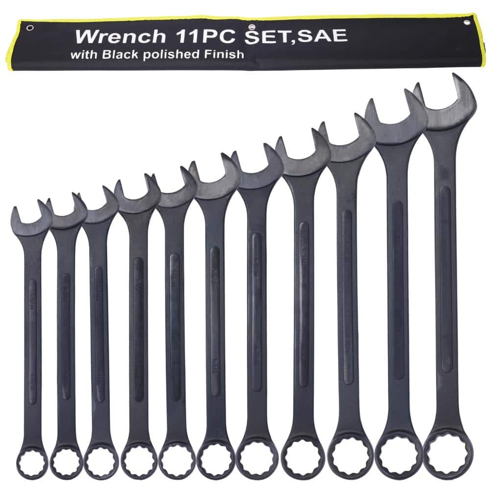 11-Piece SAE Jumbo Combination Wrench Set, Extra Large 1-5/16 to 2 in., Black Oxide Steel with Pouch price history on PriceWatchPro