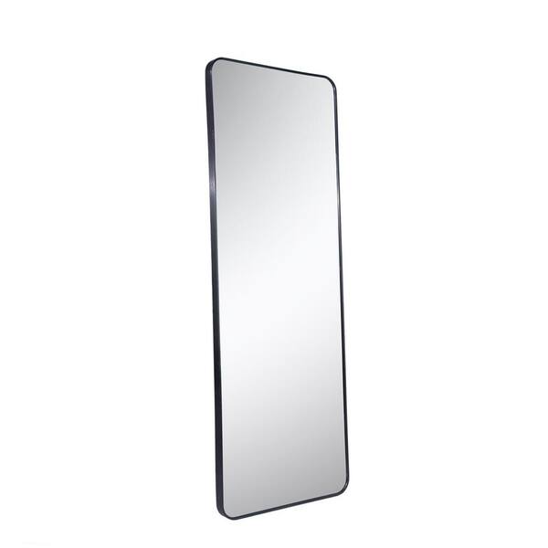 Unbranded 22 in. W x 65 in. H Round Corner Rectangular Aluminum Framed Wall Mount or Floor Standing Modern Bathroom Vanity Mirror