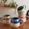 Tabletops Gallery Sedona Stripe 16 oz. Mugs (Set of 4) TTU-M6806-EC - The  Home Depot