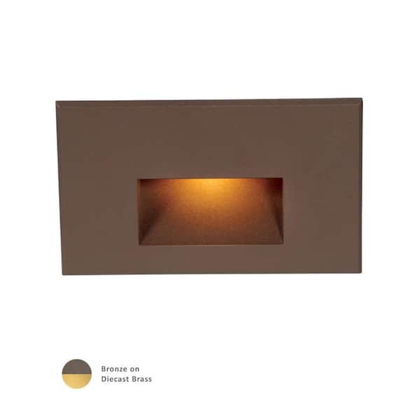 WAC Lighting 4-Watt Line Voltage 3000K Bronzed Brass Integrated LED Horizontal Amber Wall or Stair Light