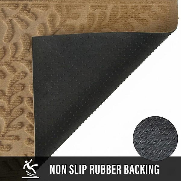 Justincity Absorbent Dirt Trapping Door Mat 29x17 in. Non Slip Low