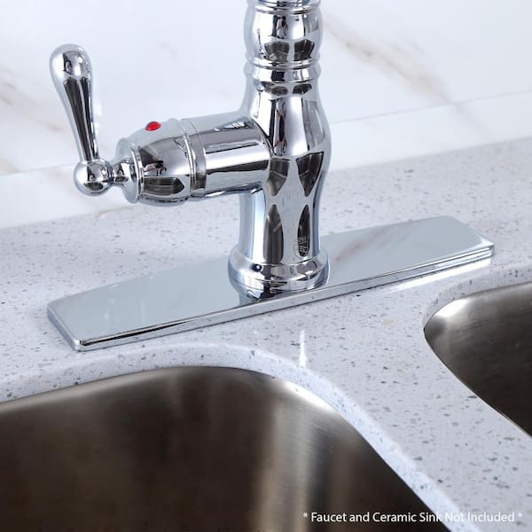 Modern Kitchen Sink Faucet Hole Cover Deck Plate Escutcheon Chrome 