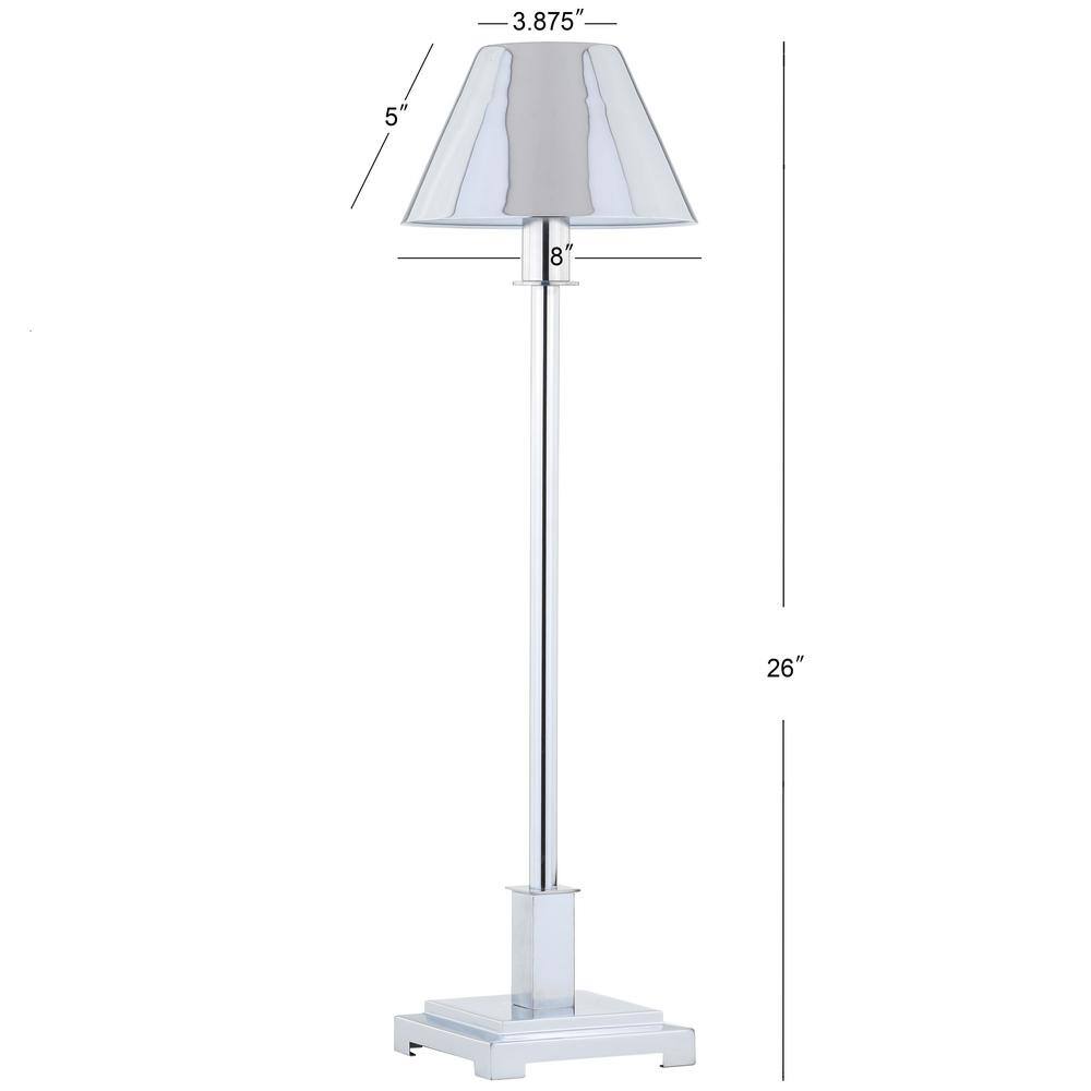 Roxy 26" Silver Metal Clip-on Lamp with Chrome Shade