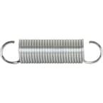Extension Spring, Spring Steel Const, Nickel-Plated Finish, .047 GA x 7/16 in. x 1-7/8 in., Closed Single Loop, (2-Pack)