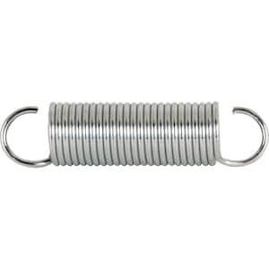 Extension Spring, Spring Steel Const, Nickel-Plated Finish, .047 GA x 7/16 in. x 1-7/8 in., Closed Single Loop, (2-Pack)