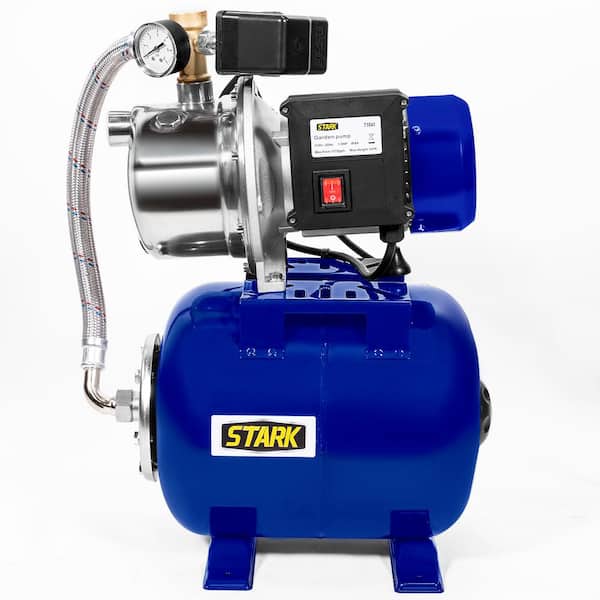 XtremepowerUS 1.5HP Pressurized Booster System Well Pump Tank Irrigation Garden Water Pump