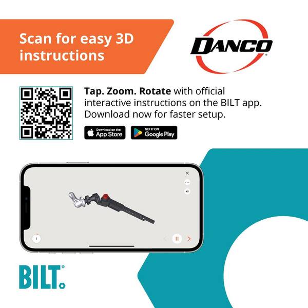 DANCO - Toilet Tank Lever Replacement Handle in Brushed Nickel