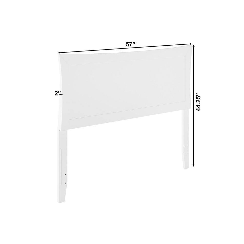 Metro Full White Wood Curved Headboard
