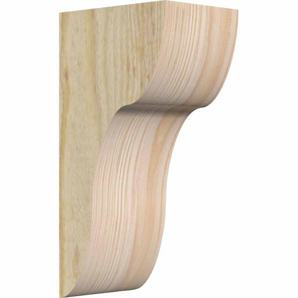 Ekena Millwork 6 in. x 8 in. x 16 in. Douglas Fir Carmel Rough Sawn Corbel